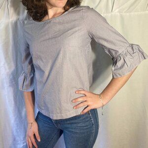 Madewell Cropped Pinstripe Top